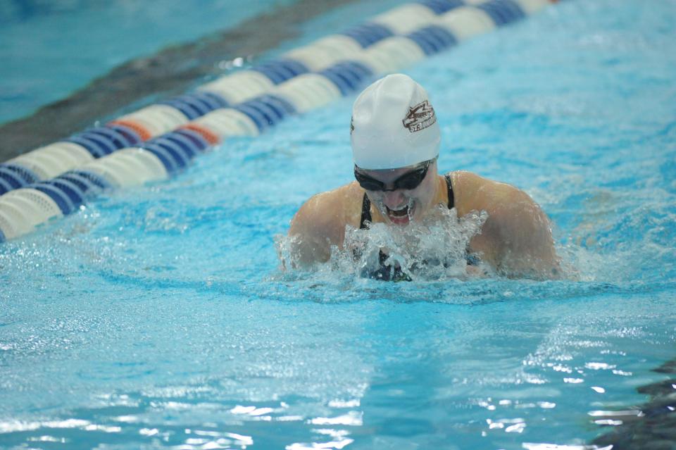 Rachel Kimmel, a James Buchanan grad, swimming for St. Bonaventure's