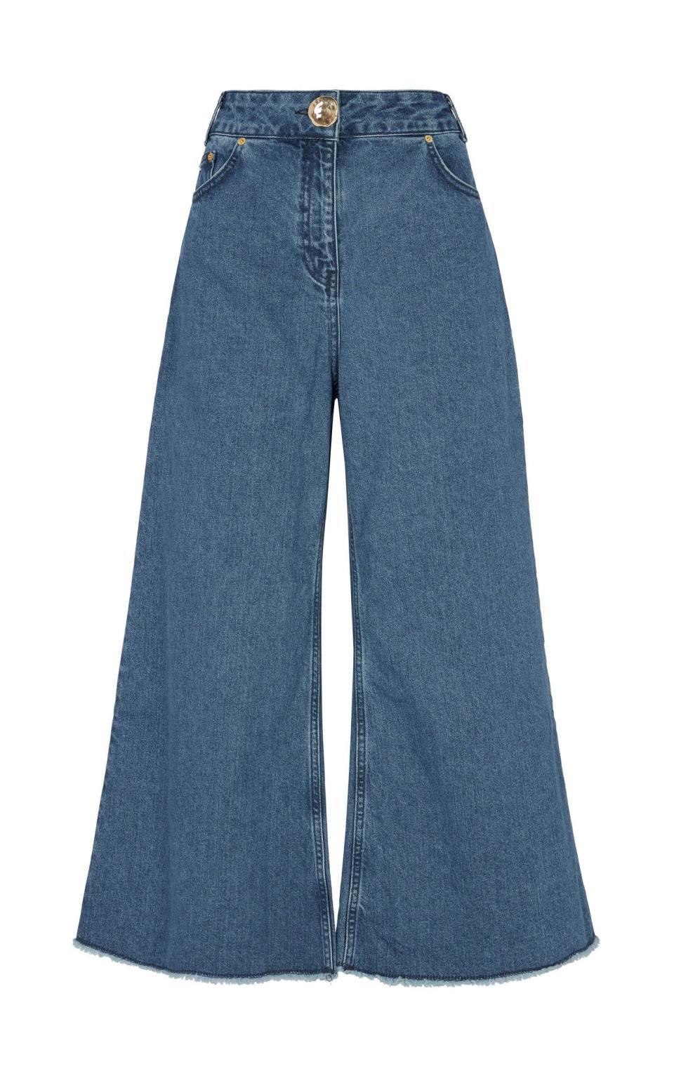 Chloe Cropped Recycled Midwash Jeans, £195, Mother of Pearl