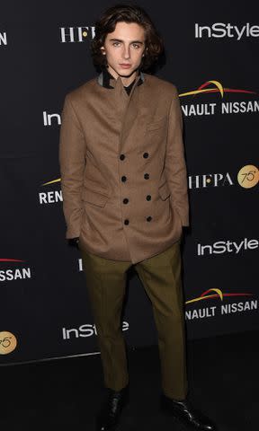 <p>J. Merritt/Getty </p> Timothee Chalamet attends the HFPA & InStyle annual celebration of 2017 Toronto International Film Festival on September 9, 2017.