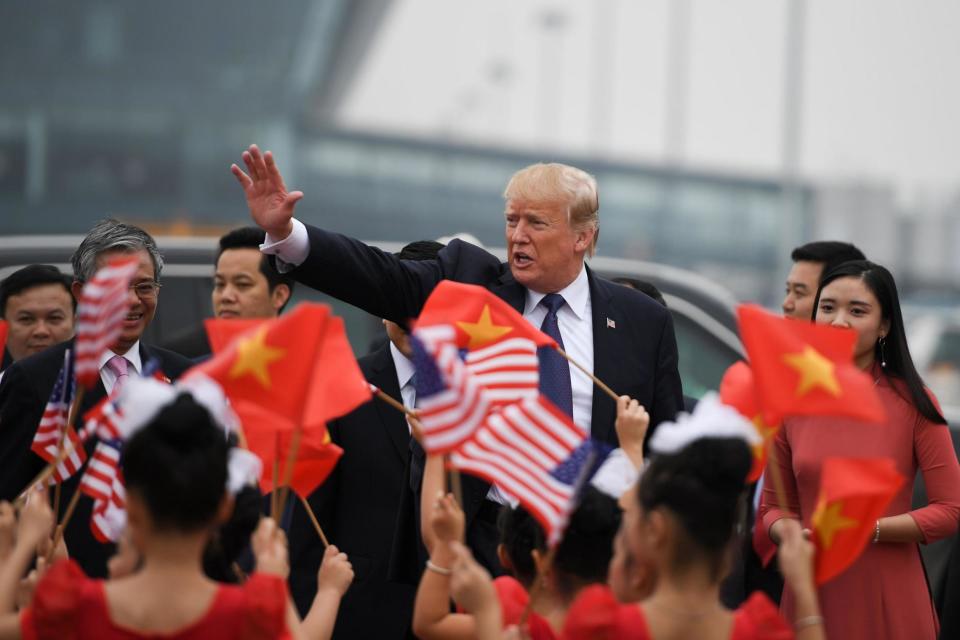 Donald Trump and his team visited Vietnam as part of their Asia tour earlier this month: AFP/Getty Images