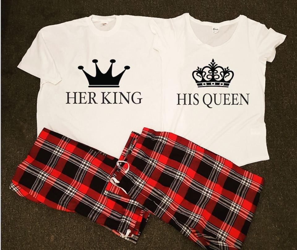 13) His Queen Her King Pyjamas, Couple's Pyjamas set