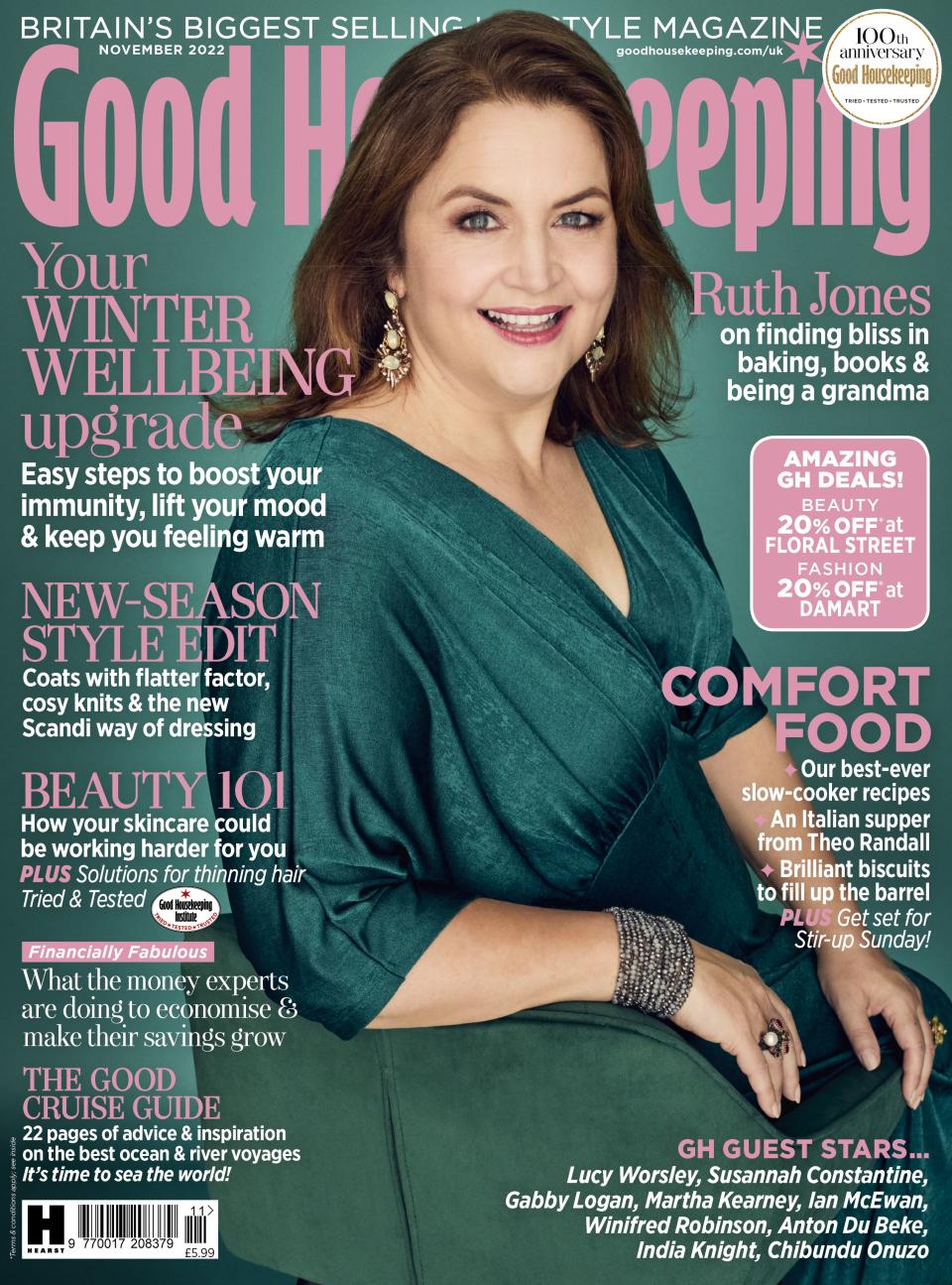 Ruth Jones is the November cover star of Good Housekeeping (Good Housekeeping UK/David Venni)