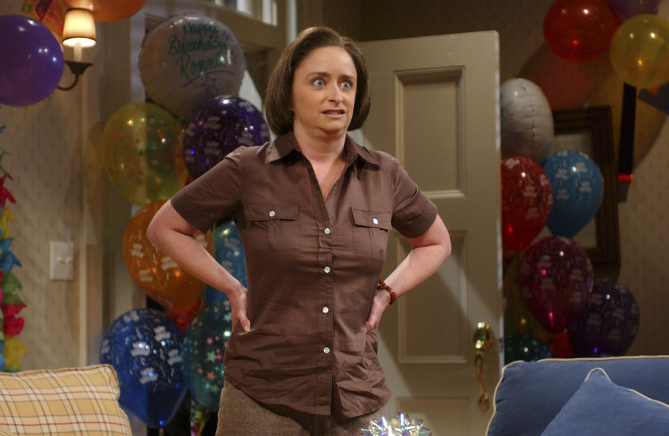 Debbie Downer at a party making a face