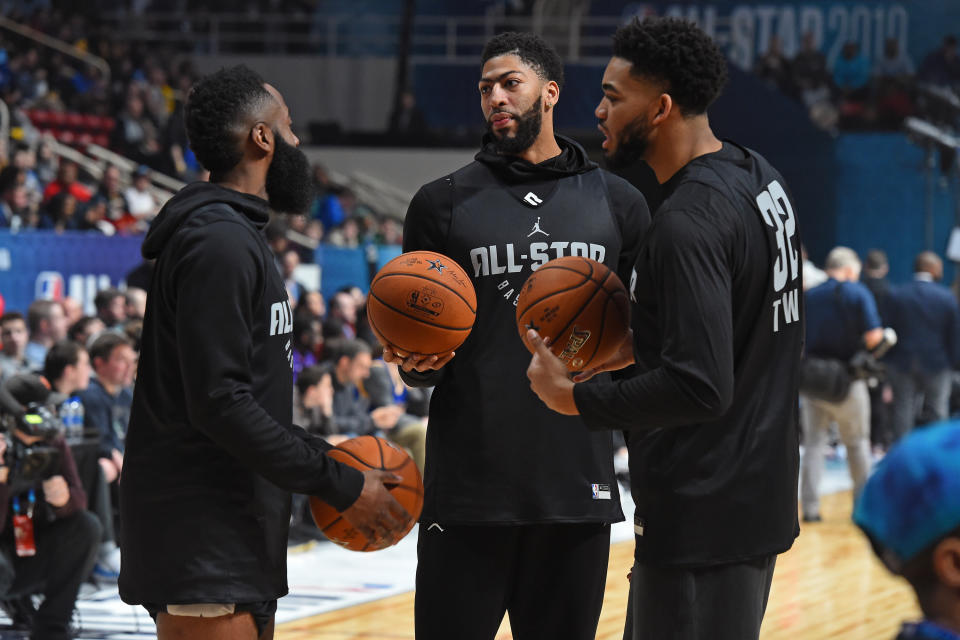 Anthony Davis is expected to play for Team LeBron at the All-Star Game. (Getty)