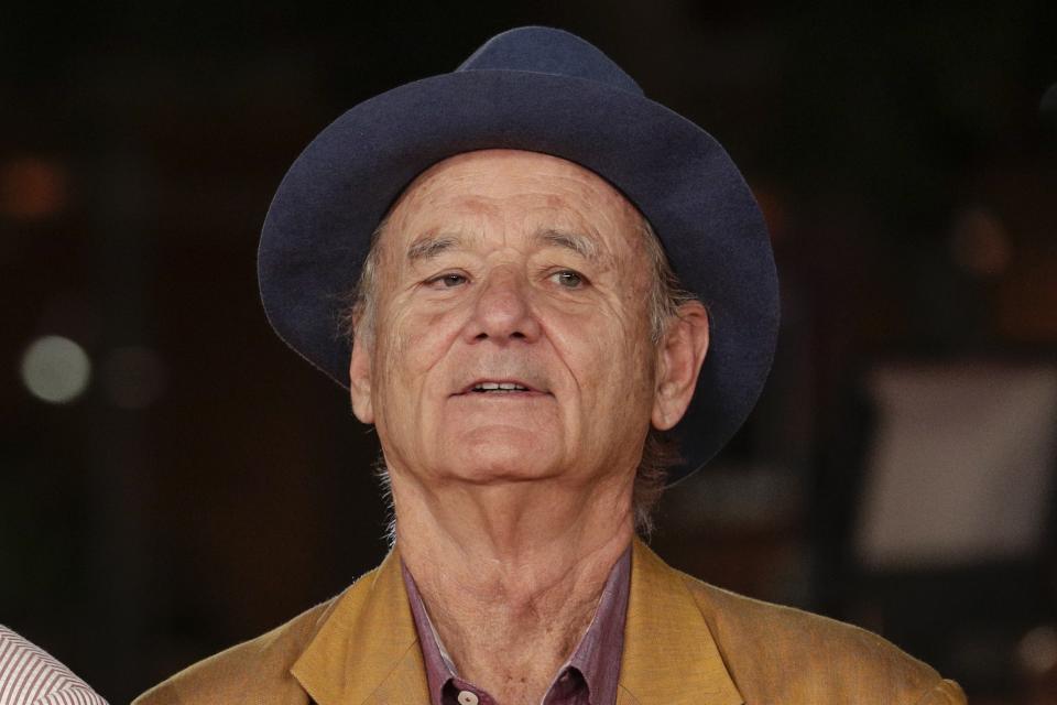 Bill Murray poses at the Rome Film Fest, in Rome, Thursday, Oct. 17, 2019. (AP Photo/Andrew Medichini)