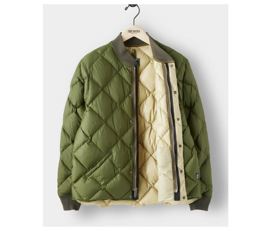 <p>Courtesy Image</p><p>When you’re navigating that period between fall and winter or winter and spring, there’s nothing quite as perfect as a quilted jacket. But Todd Snyder managed to do things one better by taking the versatile coat type and turning it into his vintage-style bomber. Blending ’60s style with modern materials, the <a href="https://clicks.trx-hub.com/xid/arena_0b263_mensjournal?q=https%3A%2F%2Fwww.jdoqocy.com%2Fclick-100769973-13897870%3Fsid%3Dmensjournal04-wintercoats-abible-1024%26url%3Dhttps%3A%2F%2Fwww.toddsnyder.com%2Fproducts%2Fquilted-down-bomberolive&event_type=click&p=https%3A%2F%2Fwww.mensjournal.com%2Fstyle%2Fmens-winter-coats%3Fpartner%3Dyahoo&author=Christopher%20Friedmann&item_id=ci02b8d13df01d2491&page_type=Article%20Page&partner=yahoo&section=clothes&site_id=cs02b334a3f0002583" rel="nofollow noopener" target="_blank" data-ylk="slk:Italian Quilted Down Snap Bomber;elm:context_link;itc:0;sec:content-canvas" class="link ">Italian Quilted Down Snap Bomber</a> is about as cool as it gets, pun intended. Add in that the 100 percent nylon exterior is filled with duck down, and you’ll be wearing this coat deep into winter.</p>