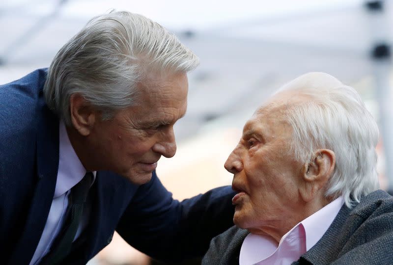 FILE PHOTO: Actor Michael Douglas receives a star on Hollywood Walk of Fame