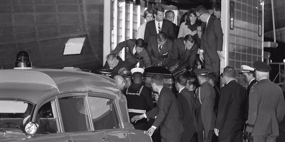 Kennedy casket in Bethesda