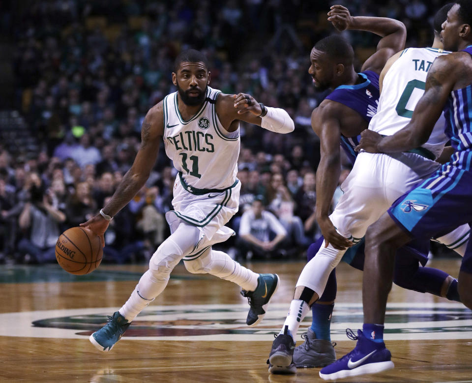 Kyrie Irving had the Celtics rolling on Wednesday night. (AP)