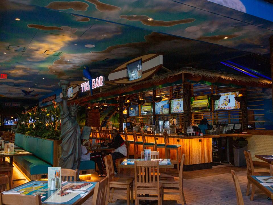 the two-floor Margaritaville Restaurant and its first-floor bar