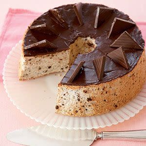 <p>In this recipe, classic angel food cake is kicked up a notch with the addition of dark and milk chocolates. </p><p>Get the <strong><a href="https://www.womansday.com/food-recipes/food-drinks/recipes/a10854/chocolate-speckled-angel-cake-122277/" rel="nofollow noopener" target="_blank" data-ylk="slk:Chocolate Speckled Angel Food Cake recipe.;elm:context_link;itc:0;sec:content-canvas" class="link ">Chocolate Speckled Angel Food Cake recipe.</a></strong> </p>