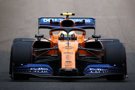 FILE PHOTO: Formula One F1 - Chinese Grand Prix - Shanghai International Circuit, Shanghai, China - April 12, 2019 McLaren's Lando Norris in action during practice REUTERS/Thomas Peter/File Photo