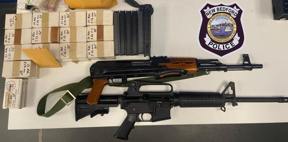 Police said Anthony Medeiros had two unsecured assault rifles, high-capacity magazines, and over 900 rounds of ammunition without a license. He is being charged with a variety of serious offenses.