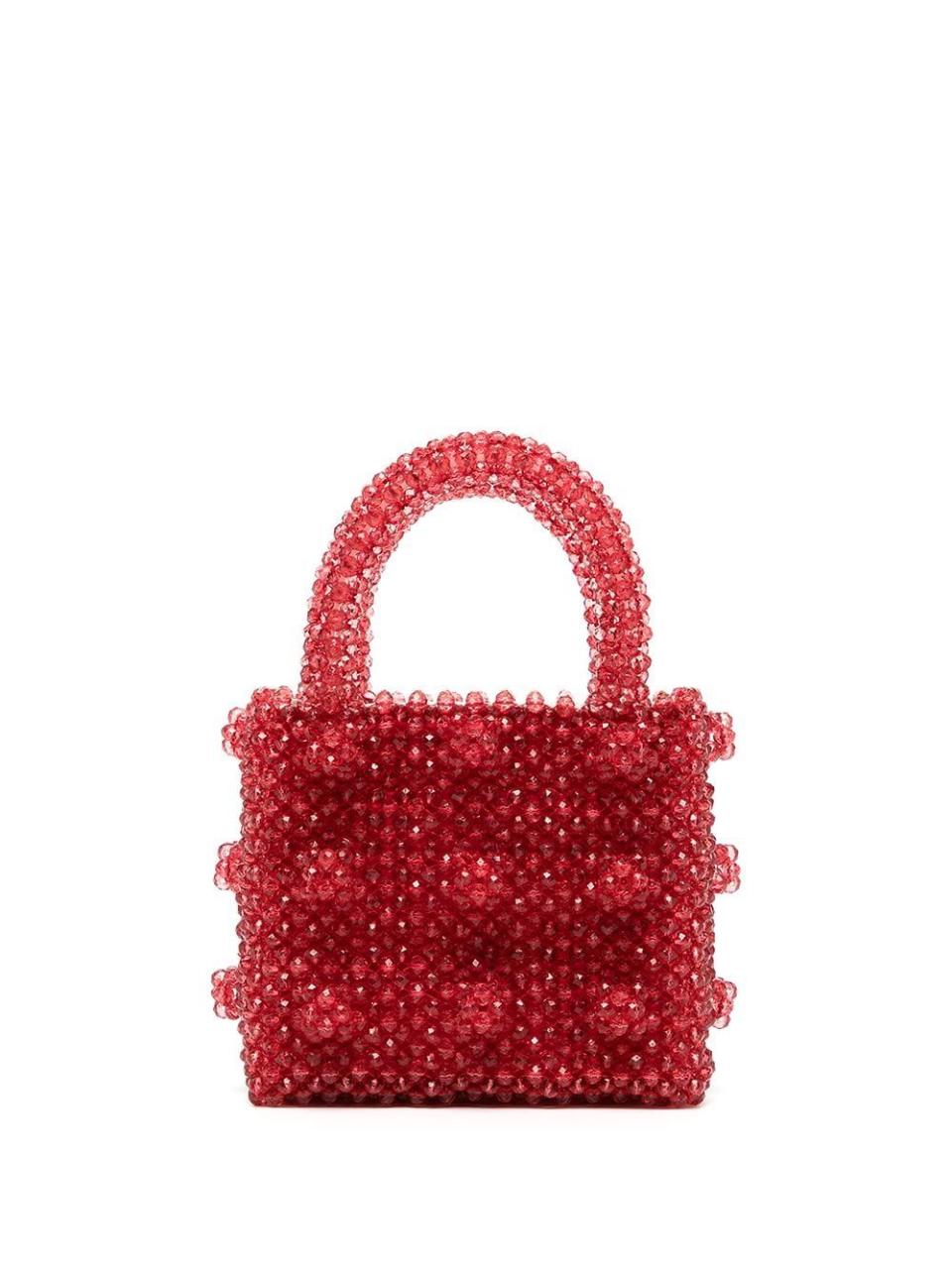 9) Antonia Beaded Mini Tote Bag