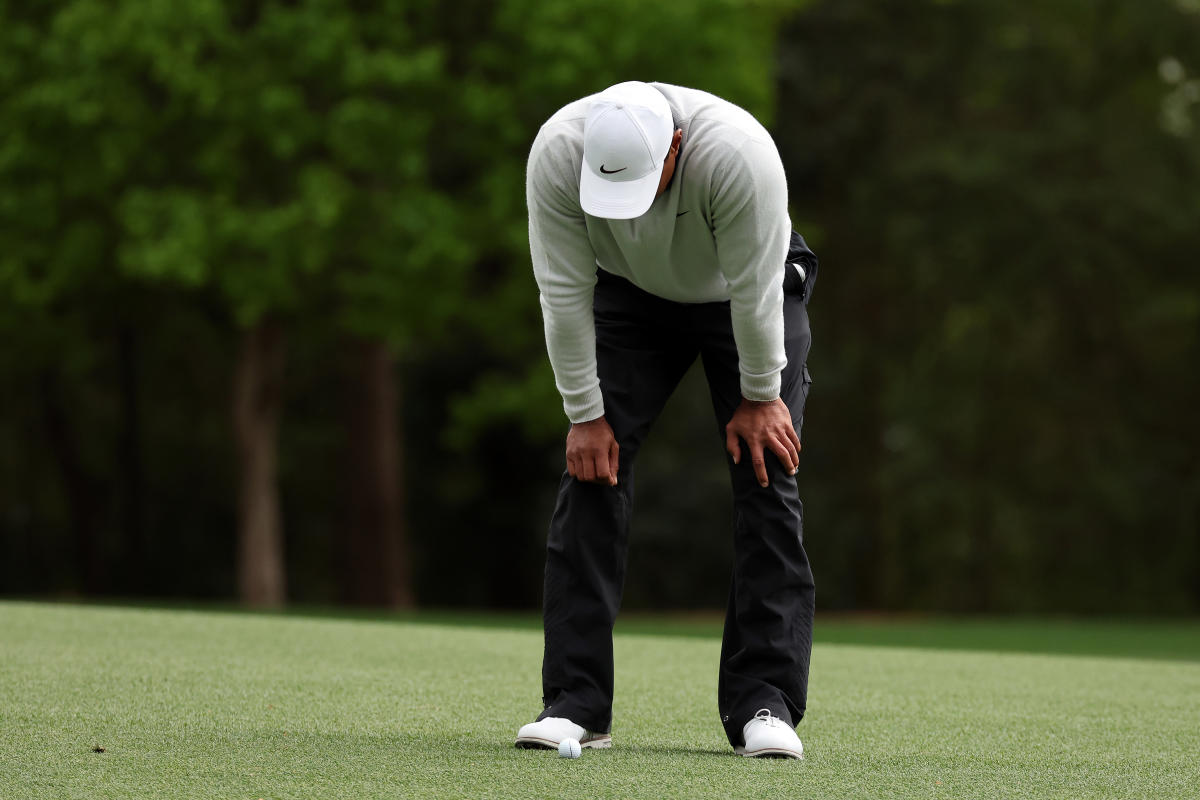 Tiger Woods posts his worst round at Augusta