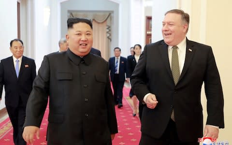 North Korean leader Kim Jong-un meets with U.S. Secretary of State Mike Pompeo in Pyongyang - Credit: Reuters