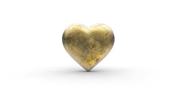 A gold heart