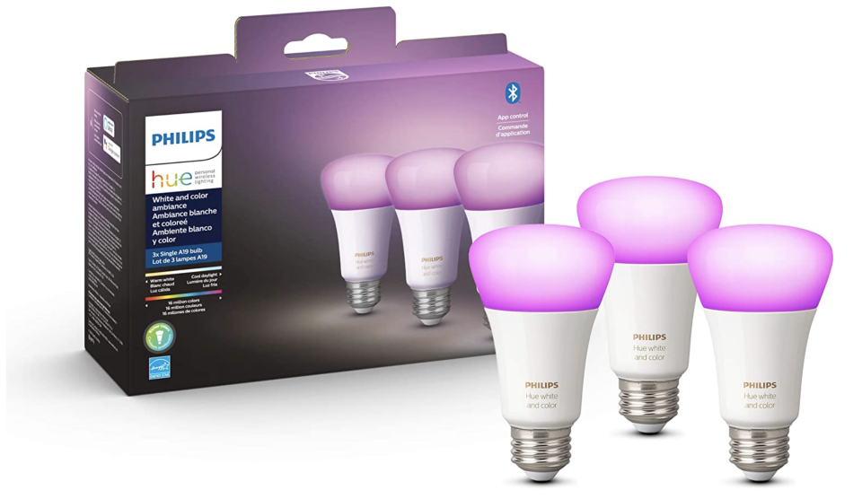 3 bombillas inteligentes Philips Hue. (Foto: Amazon)
