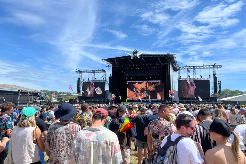 Jamie Webster performing at The Other Stage in Glastonbury