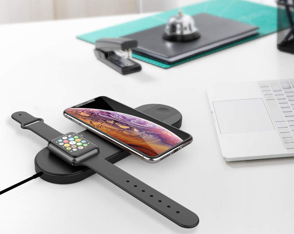 Wirelessly charge three devices at the same time! (Photo: Amazon)