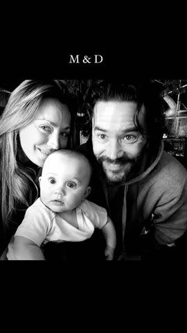 <p>Kaley Cuoco/Instagram</p> Cuoco also shared a family snap of boyfriend Tom Pelphrey and Matilda