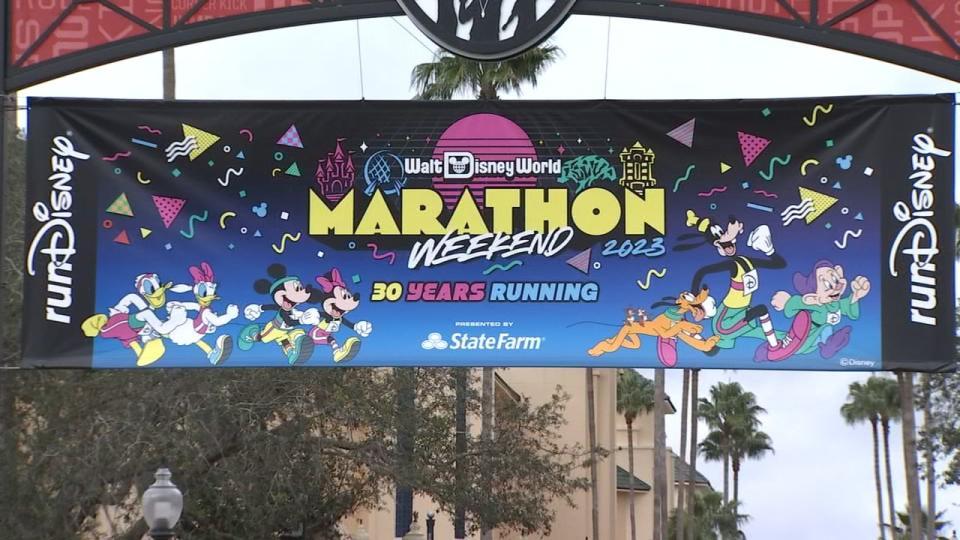 The marathon course is 26.2 miles through the Walt Disney World Resort, including Magic Kingdom, EPCOT, Disney’s Hollywood Studios and Disney’s Animal Kingdom.