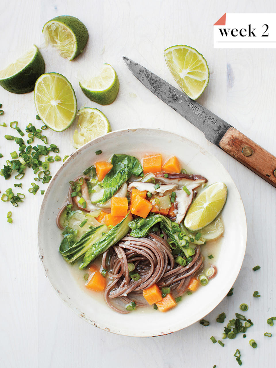 Soba and Sweet Potatoes in Miso-Lime Broth