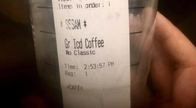 A customer with a speech disorder was shocked when a barista mocked his stutter and wrote his name as “SSSAM” on his drink order. (Photo: Tan Lekwijit via Facebook)