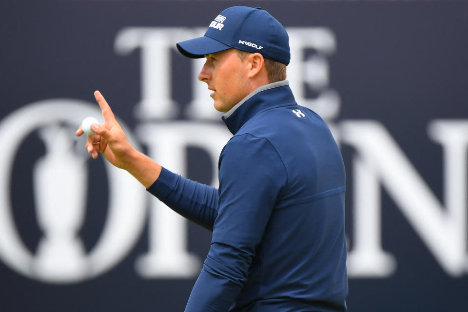 Jordan Spieth carded a strong round at Royal St. George's. (Andy Buchanan / Getty Images)