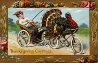 1910 — Thanksgiving Greetings Postcard by Frances Brundage — Image by © Swim Ink 2, LLC/Corbis via Getty Images