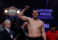 Boxing - Anthony Joshua & Joseph Parker Weigh-In - Motorpoint Arena, Cardiff, Britain - March 30, 2018 Joseph Parker during the weigh in Action Images via Reuters/Andrew Couldridge