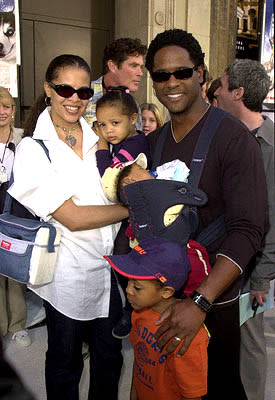 Blair Underwood and family at the Hollywood premiere of Snow Dogs