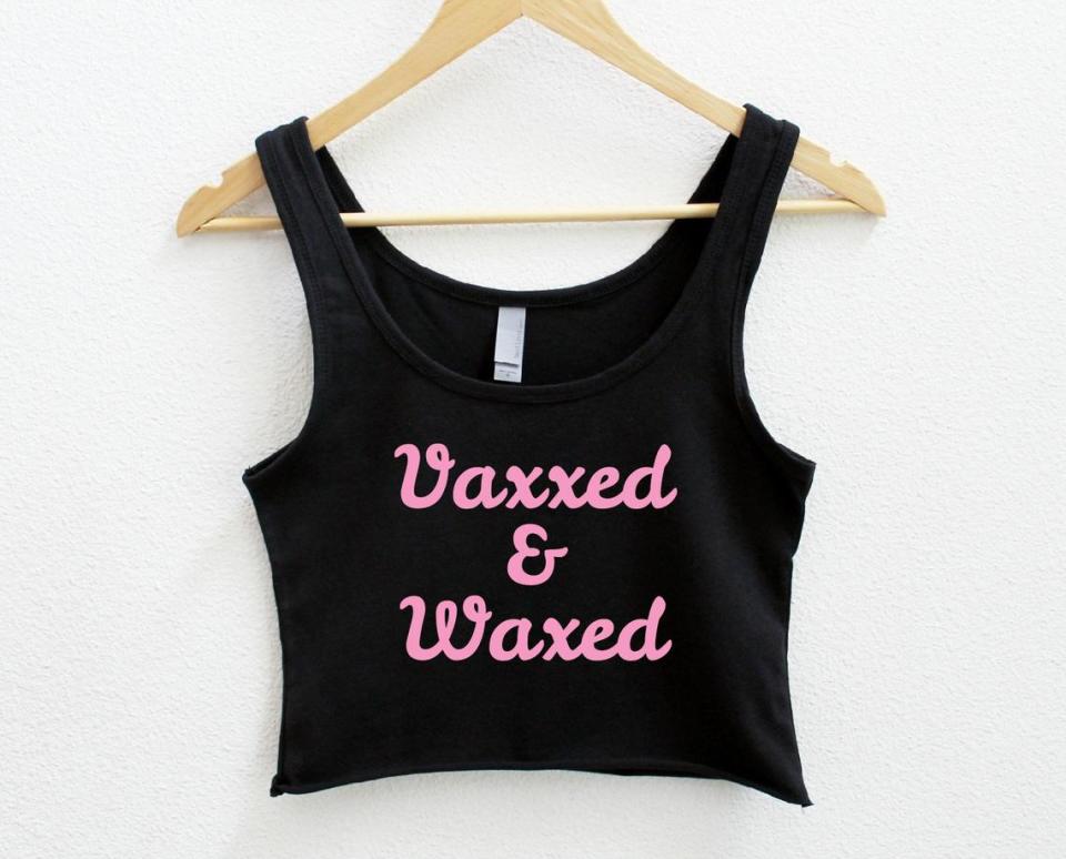 vaxxed crop top The Cutest Ways To Say Im Vaxxed, Not Anti Mask This Summer