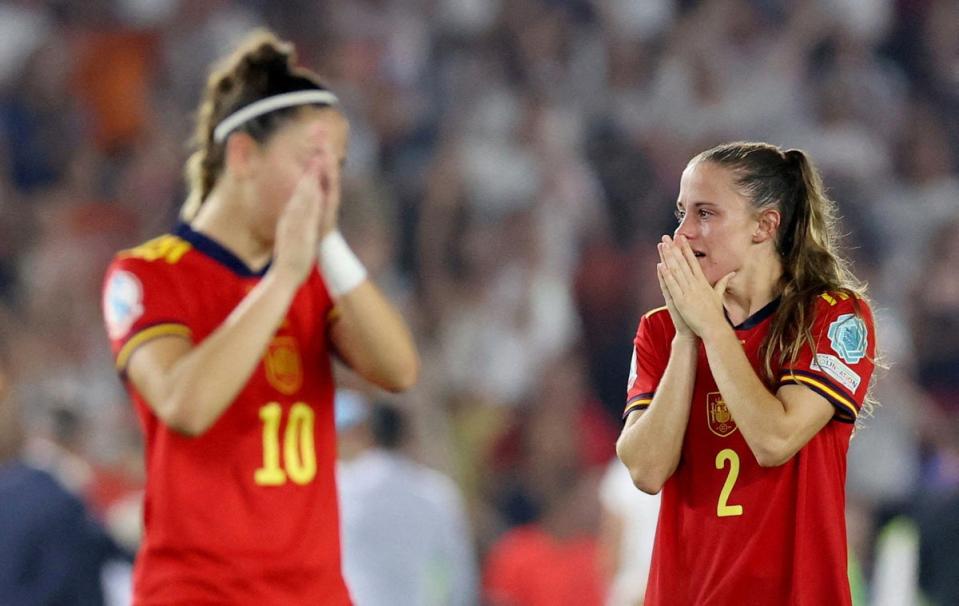 Spain were distraught to lose to England at Euro 2022 (Bernadett Szabo / Reuters)