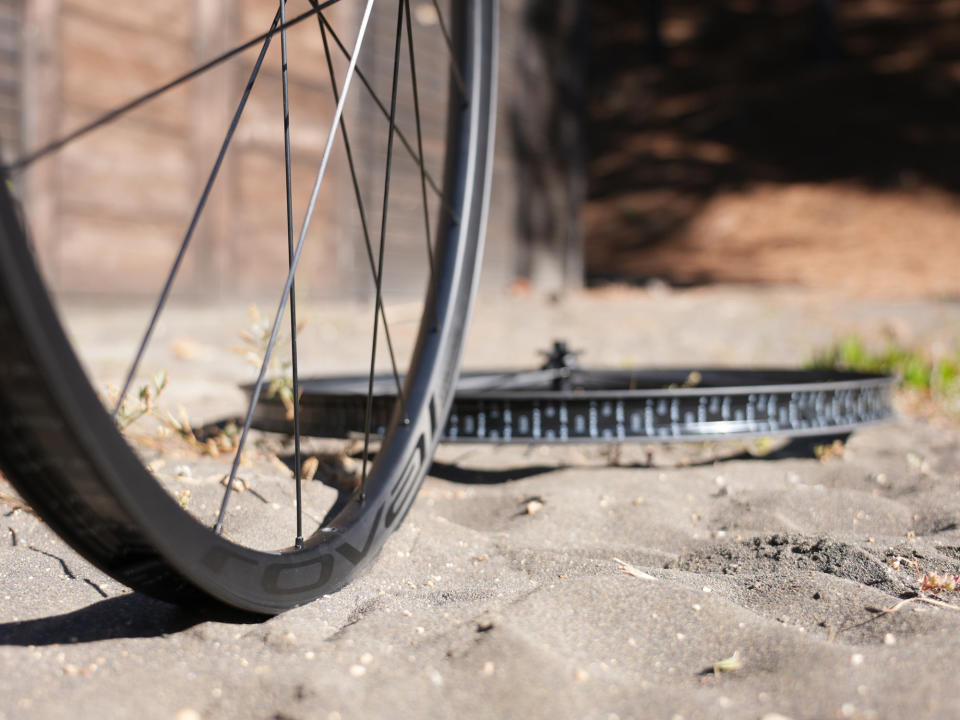 roval control sl team wheels shown in the sand