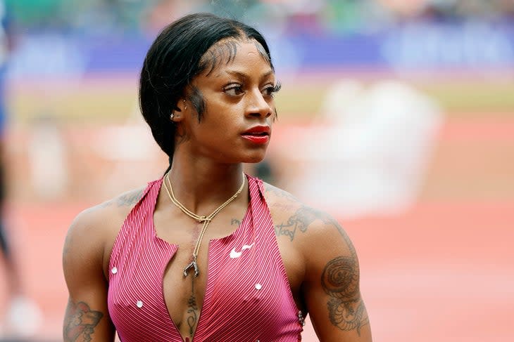 <span class="article__caption">100m runner Sha’Carri Richardson is back on the track</span> (Photo: Soobum Im, Getty)