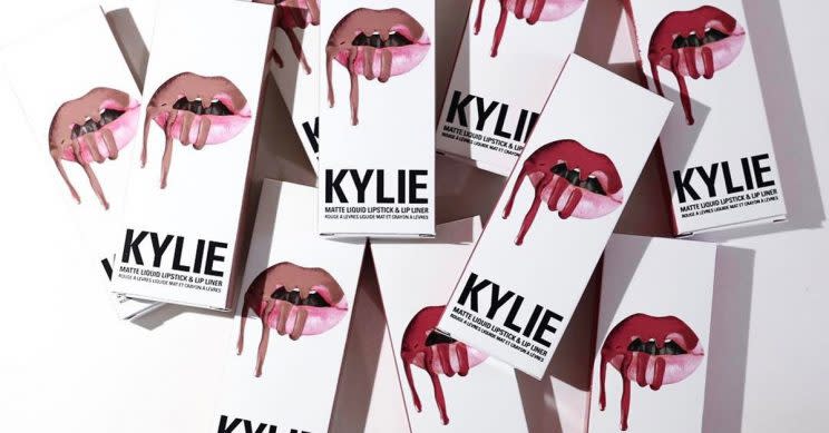 A look at the popular Kylie Jenner Lip Kit packaging. (Photo: Getty Images)
