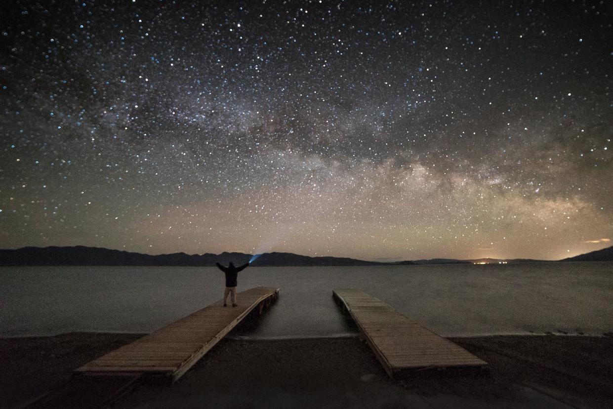 Nighttime in Nevada: Pyramid Lake Boat Ramp