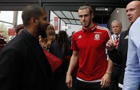 Football Soccer - Euro 2016 - Wales News Conference - COSEC Stadium, Dinard, France - 29/6/16 Wales' Gareth Bale as he leaves the news conference. REUTERS/Gonzalo Fuentes