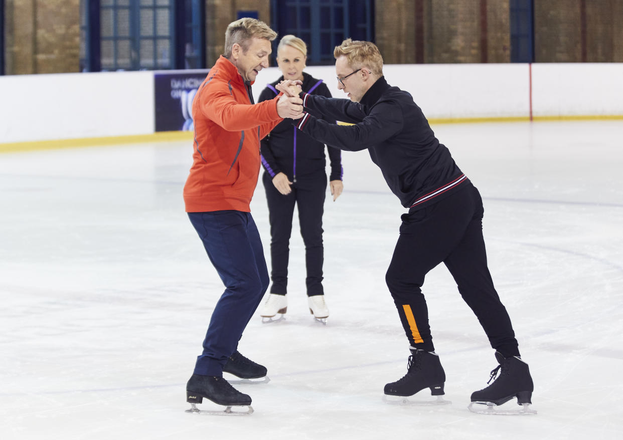 H from Steps in training for Dancing On Ice with Jayne Torvill and Christopher Dean (Credit: ITV)