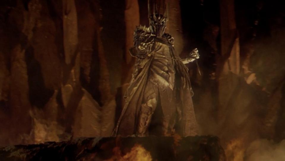 Sauron forging the One Ring in Mount Doom from The Lord of the Rings: The Fellowship of the Ring.