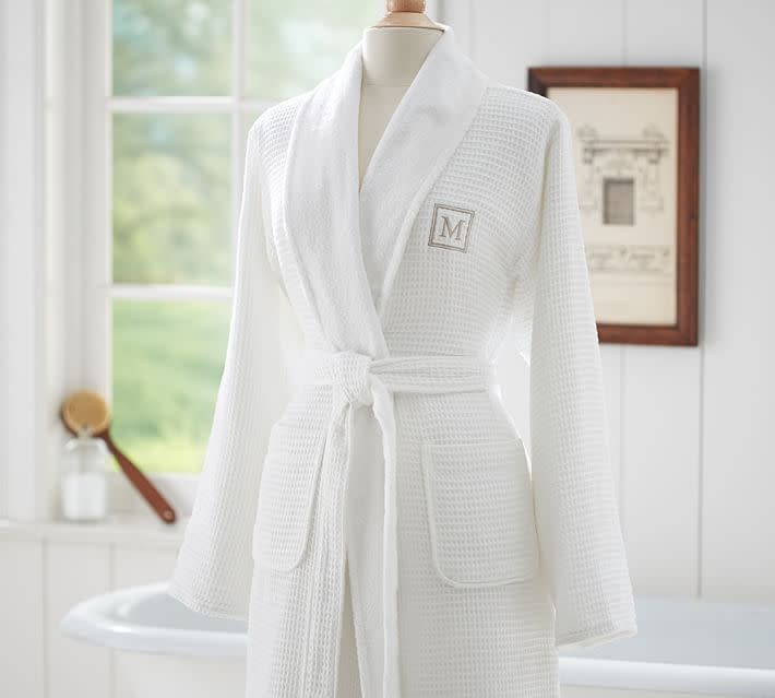 White Waffle Weave Resort Robe