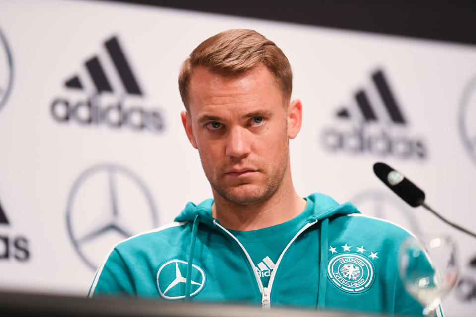 Germany’s goalkeeper Manuel Neuer says the team didn’t mince words during a crisis meeting ahead of a crucial matchup against Sweden. (Getty Images)