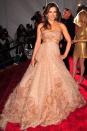 <p>Elizabeth at another Met Gala, this time dressed in Elie Saab for the "Model as Muse: Embodying Fashion" theme.</p>