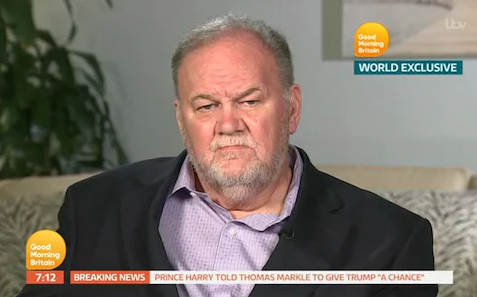 The fact dad Thomas Markle, seen here in one of his televised interviews, is constantly talking is stressing Meghan out. Source: ITV