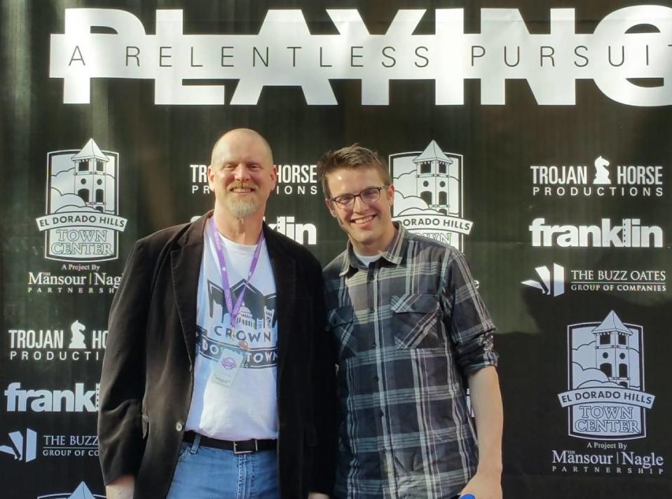 Chris Haskins and his son Nick Haskins are attend the 2015 premiere of the documentary “Playing to Win,” about efforts to keep the Sacramento Kings from relocating to another city.