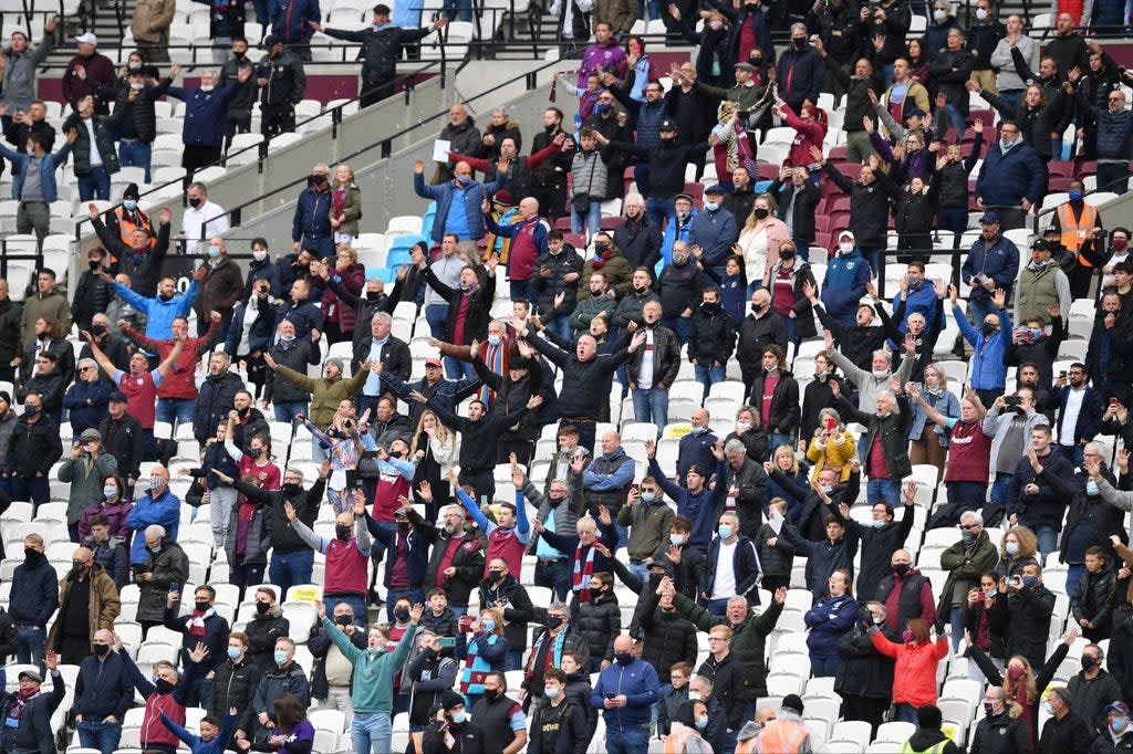 West Ham will welcome back a full crowd to the London Stadium against Leicester  (POOL/AFP via Getty Images)