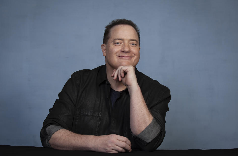 Brendan Fraser poses for a portrait in Los Angeles on Friday, Nov. 18, 2022, to promote his film "The Whale." (Photo by Rebecca Cabage/Invision/AP)