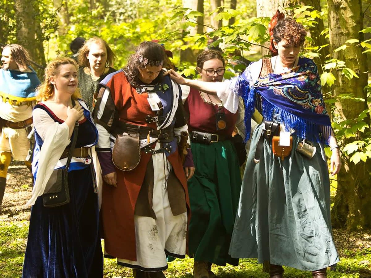 There are hundreds of different larp games being played in the UK right now, all involving hundreds of people interacting as their characters and exploring their own unique skills and backstories (Steve Mitchell)