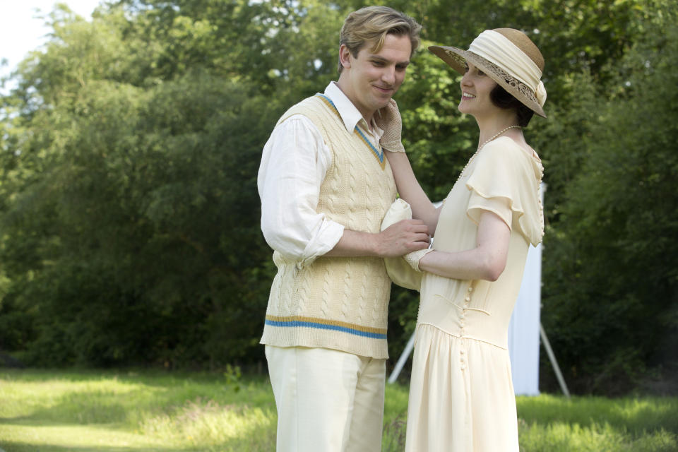 Dan Stevens and Michelle Dockery in <i>Downton Abbey</i>.<span class="copyright">Giles Keyte—Carnival Films</span>